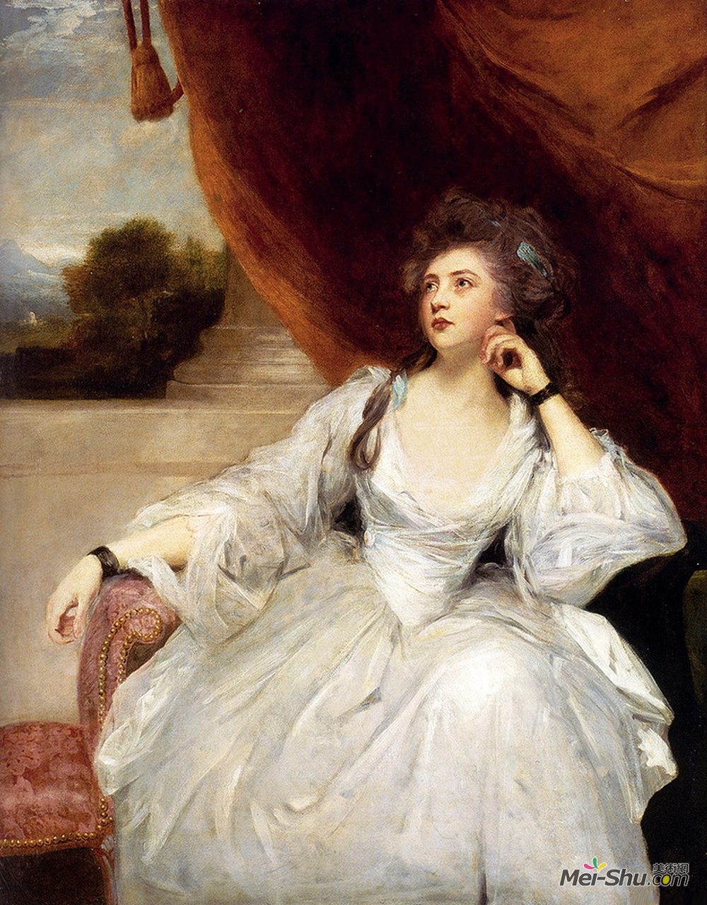 乔舒亚·雷诺兹(Joshua Reynolds)高清作品《斯坦霍普太太的肖像》