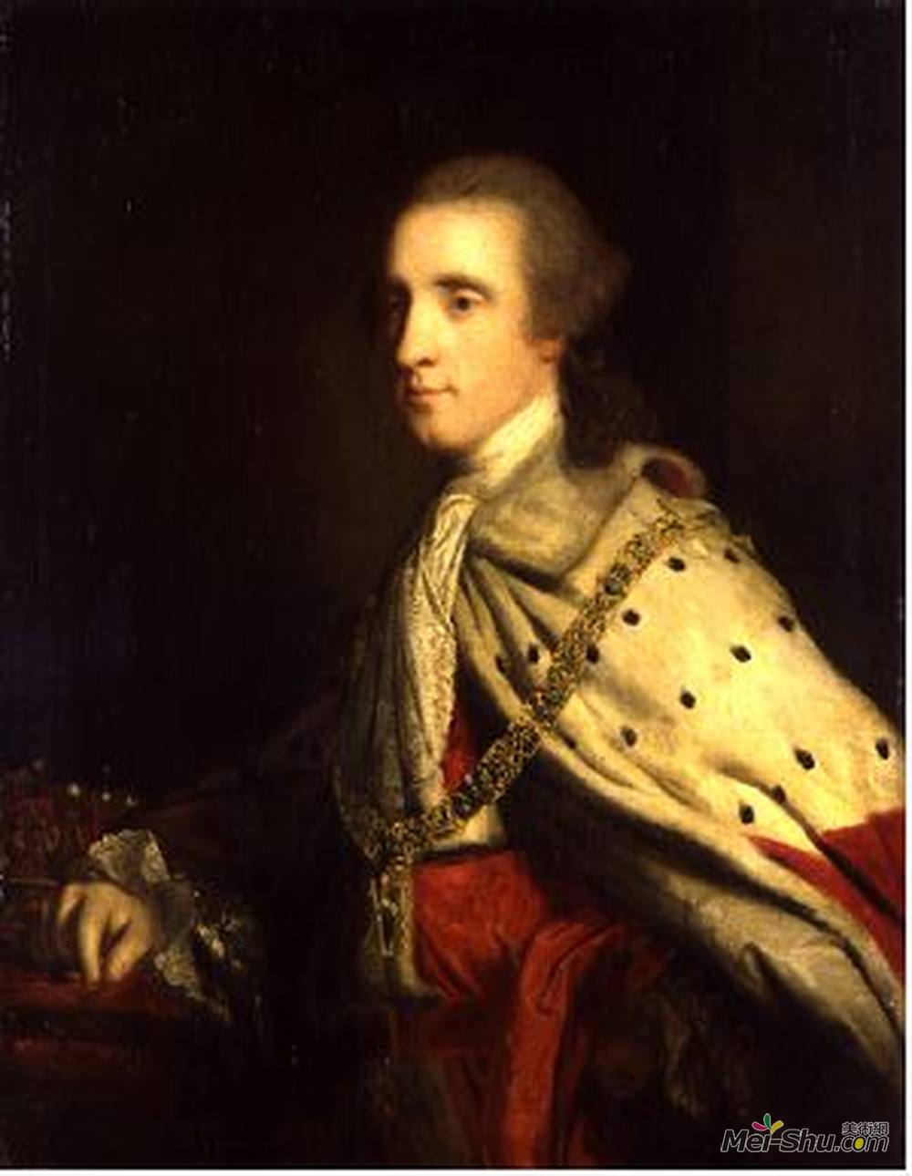 乔舒亚·雷诺兹(Joshua Reynolds)高清作品《昆斯伯里第四公爵为三月伯爵》