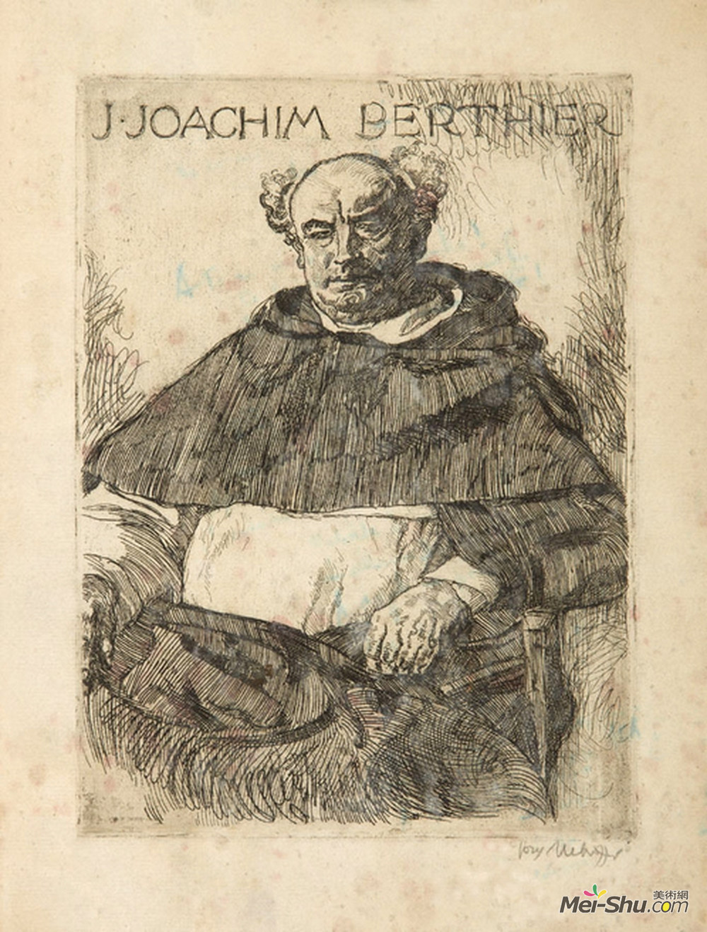 约瑟夫?梅侯菲(Józef Mehoffer)高清作品《父亲的画像。约阿希姆贝尔蒂埃》