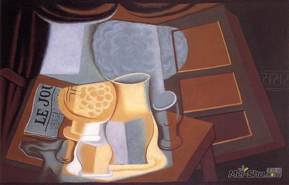 胡安·格里斯(Juan Gris)高清作品《窗前的桌子》