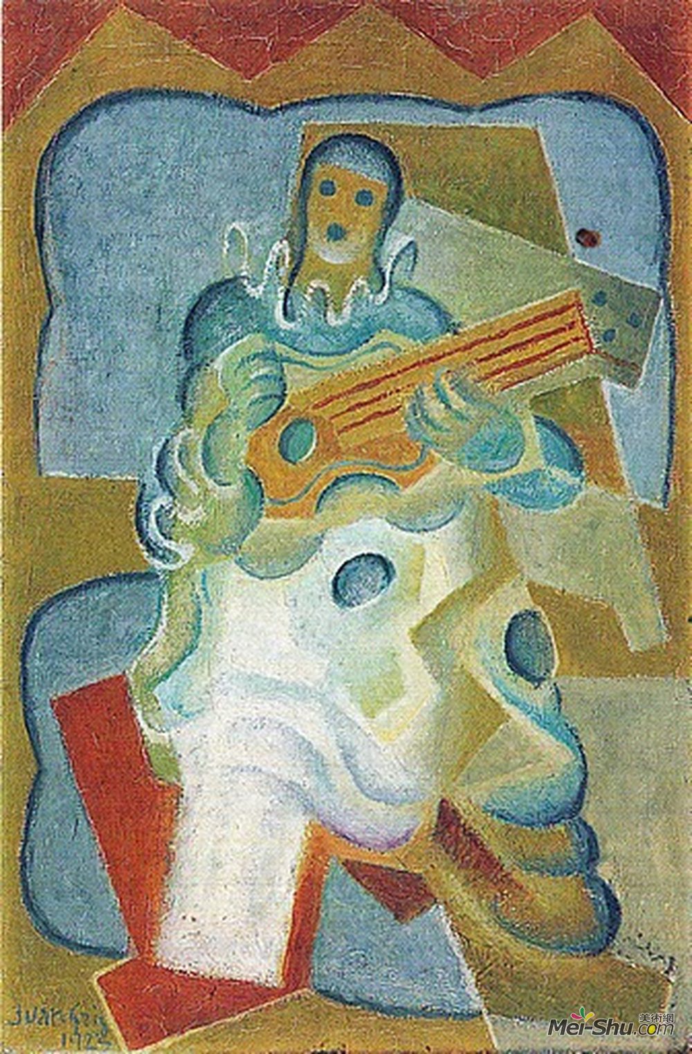 胡安·格里斯(Juan Gris)高清作品《吉他弹奏吉他》