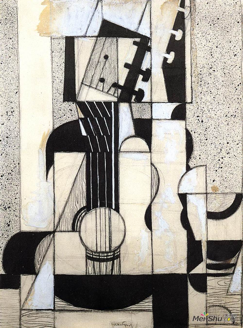 胡安·格里斯(Juan Gris)高清作品《吉他的静物》