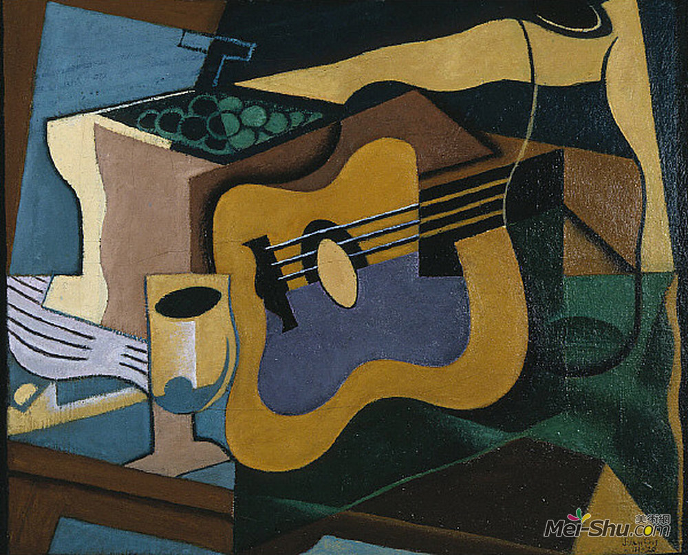 胡安·格里斯(Juan Gris)高清作品《吉他的静物》