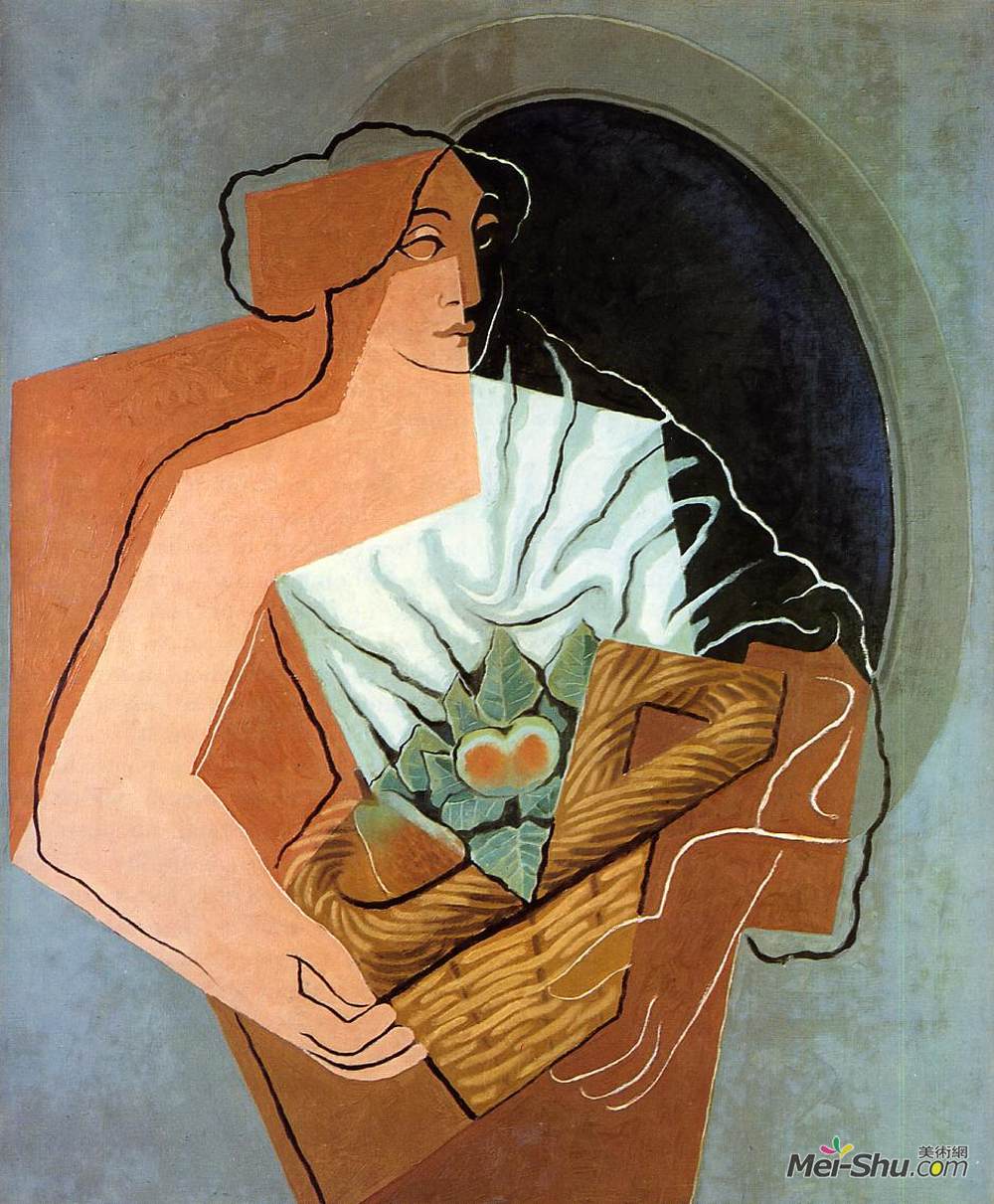 胡安·格里斯(Juan Gris)高清作品《带篮子的女人》