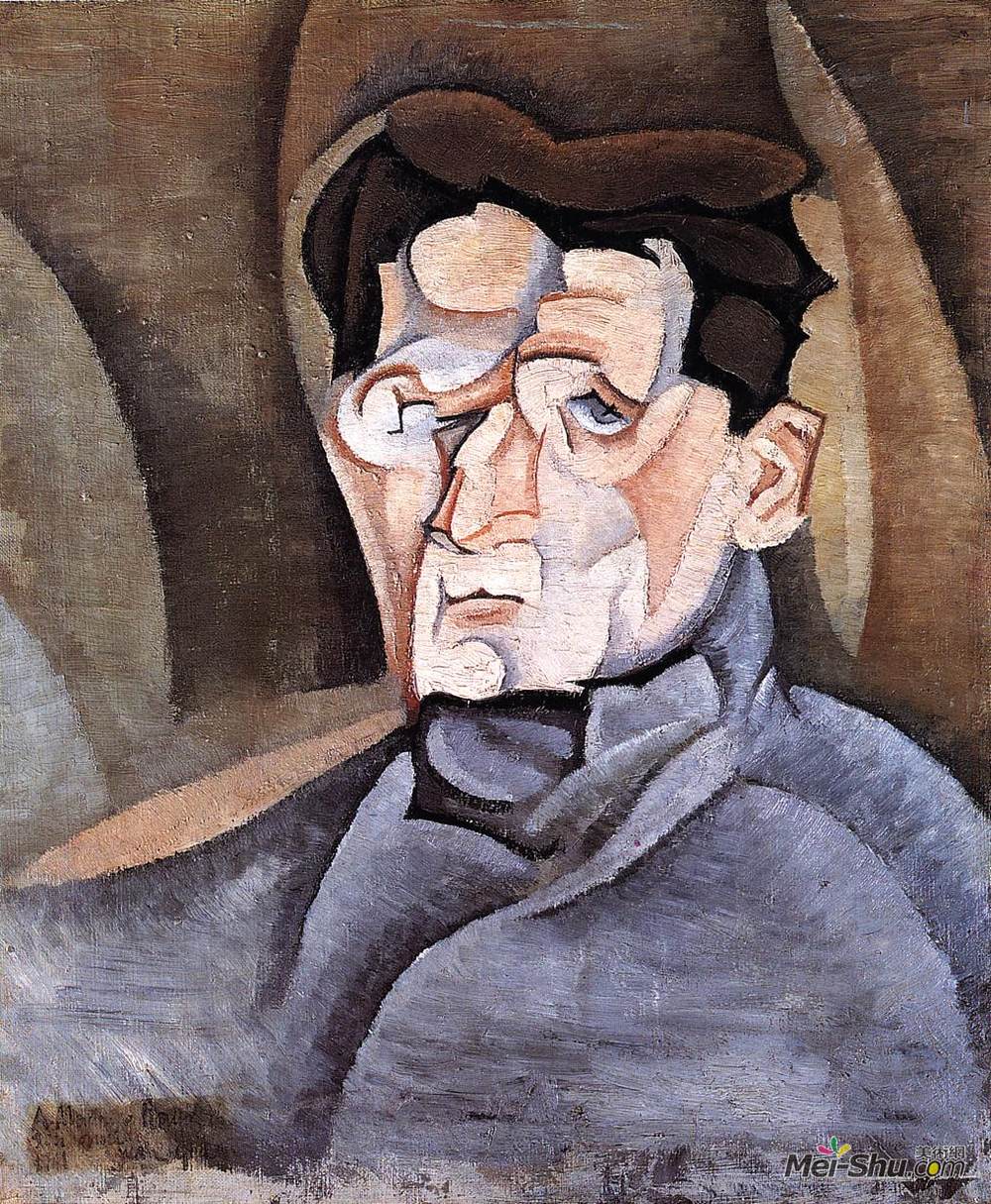 胡安·格里斯(Juan Gris)高清作品《莫里斯·雷纳尔的肖像》