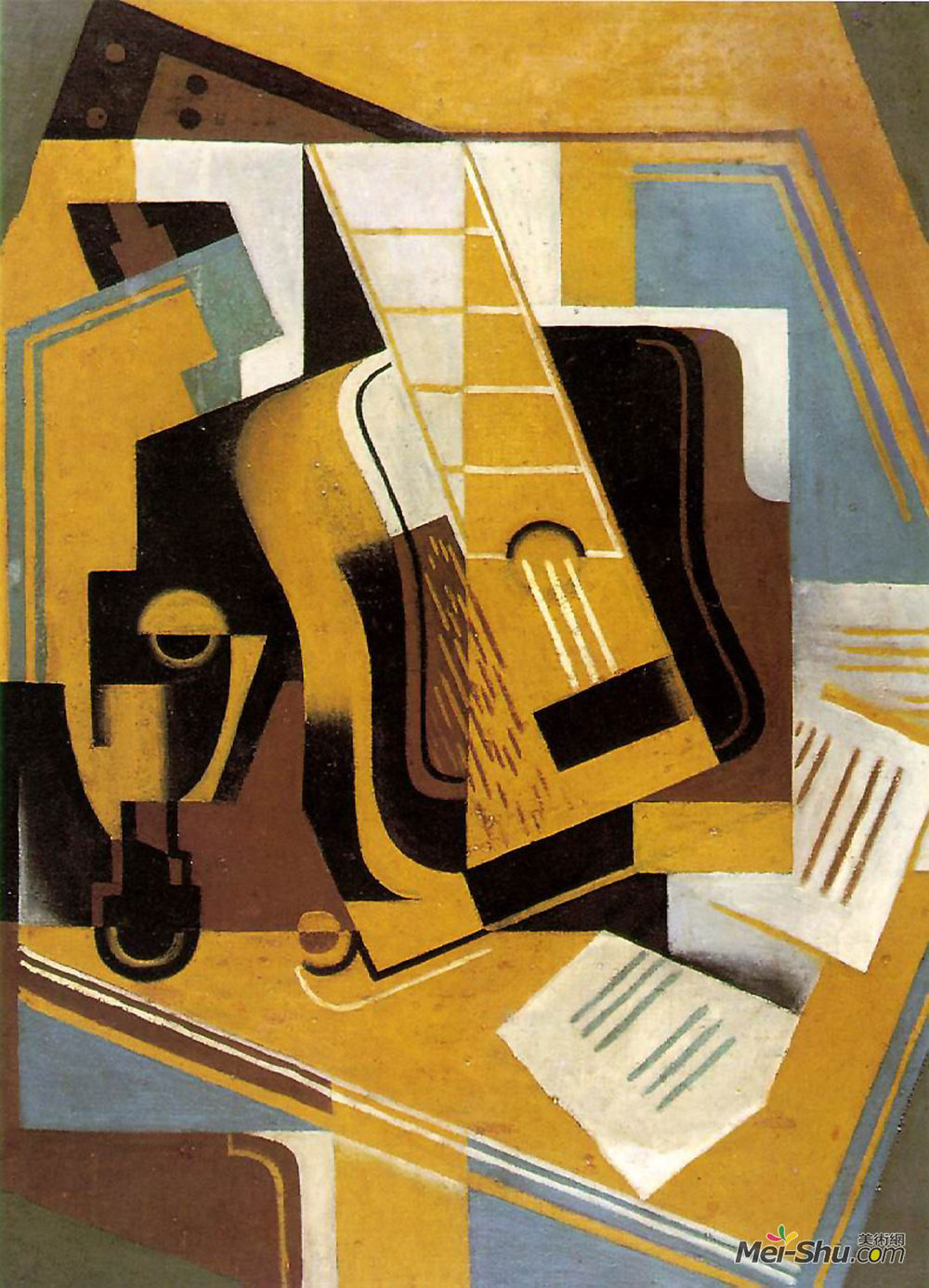 胡安·格里斯(Juan Gris)高清作品《吉他的照片》