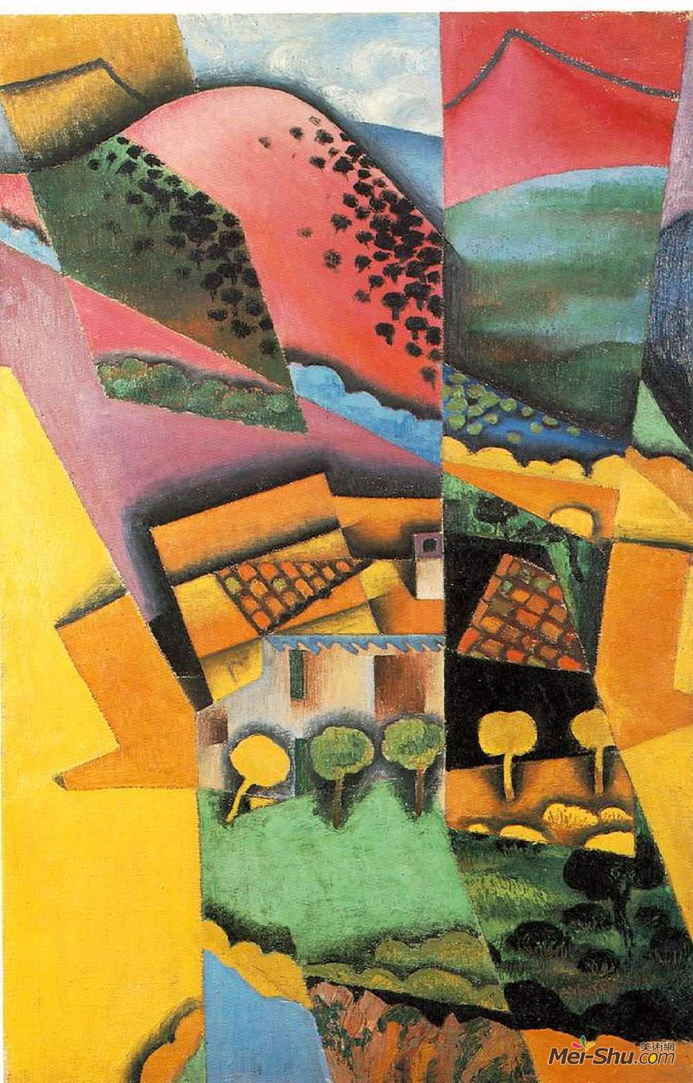 胡安·格里斯(Juan Gris)高清作品《Landscape at Ceret》