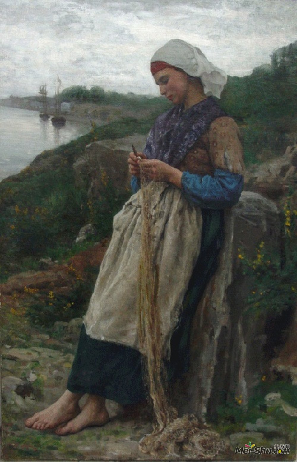 朱利叶斯·布雷顿(Jules Breton)高清作品《渔夫的女儿》