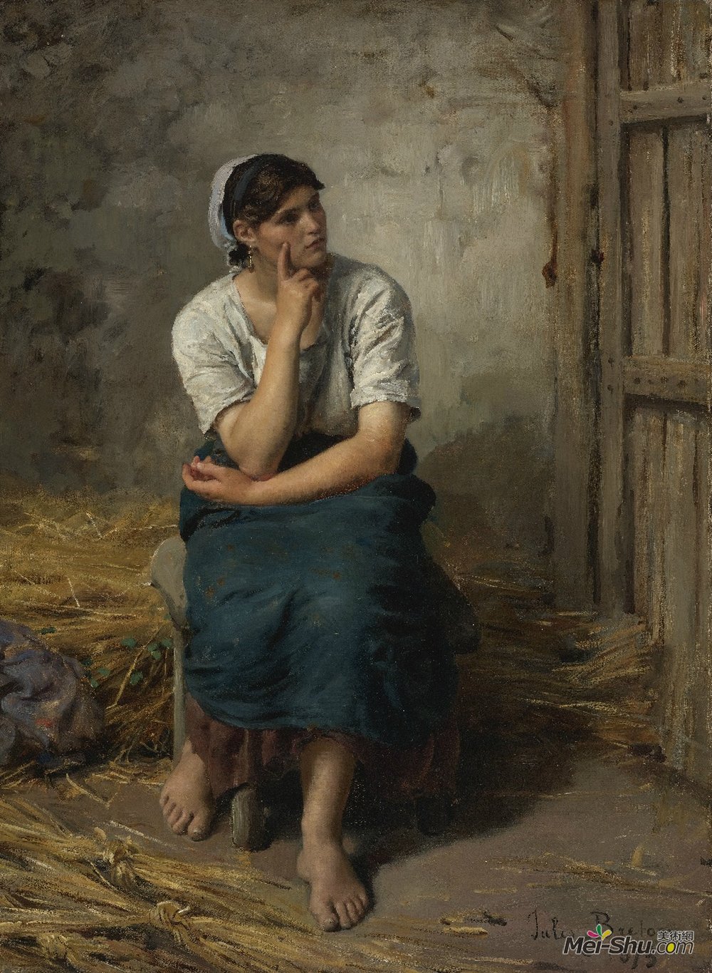 朱利叶斯·布雷顿(Jules Breton)高清作品《佩珊娜》