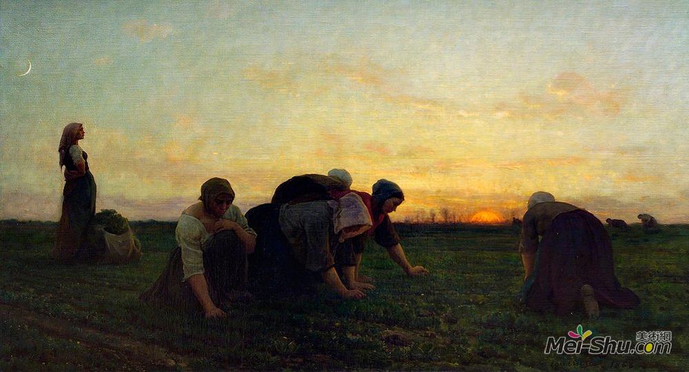 朱利叶斯·布雷顿(Jules Breton)高清作品《牧草》