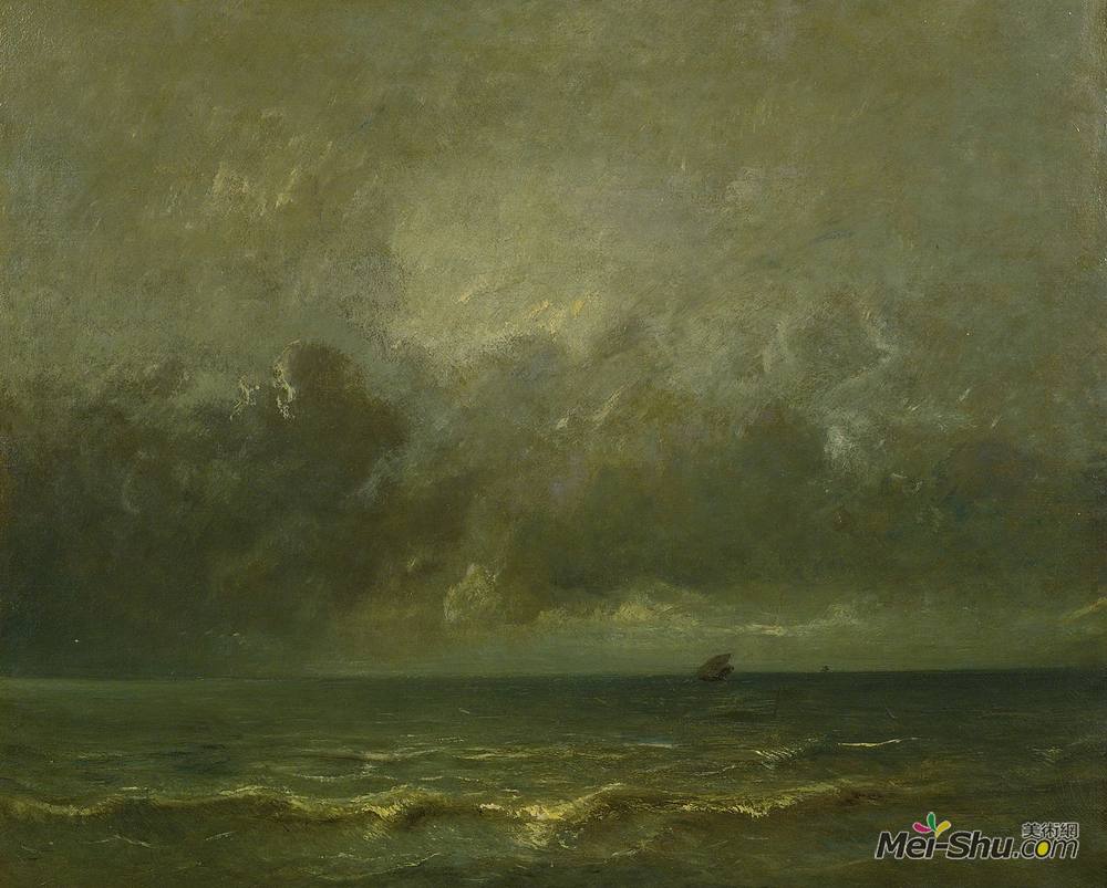 朱班·杜雷(Jules Dupre)高清作品《暴风雨前的平静》