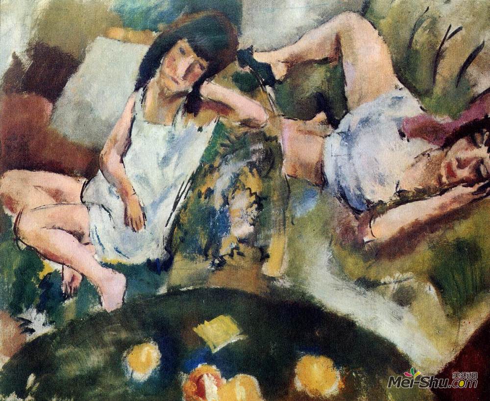 朱勒·帕斯金(Jules Pascin)高清作品《午睡》