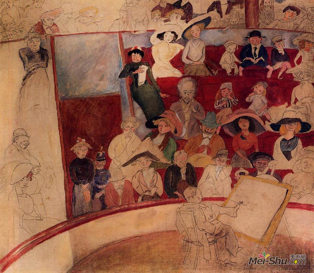 朱勒·帕斯金(Jules Pascin)高清作品《马戏团》