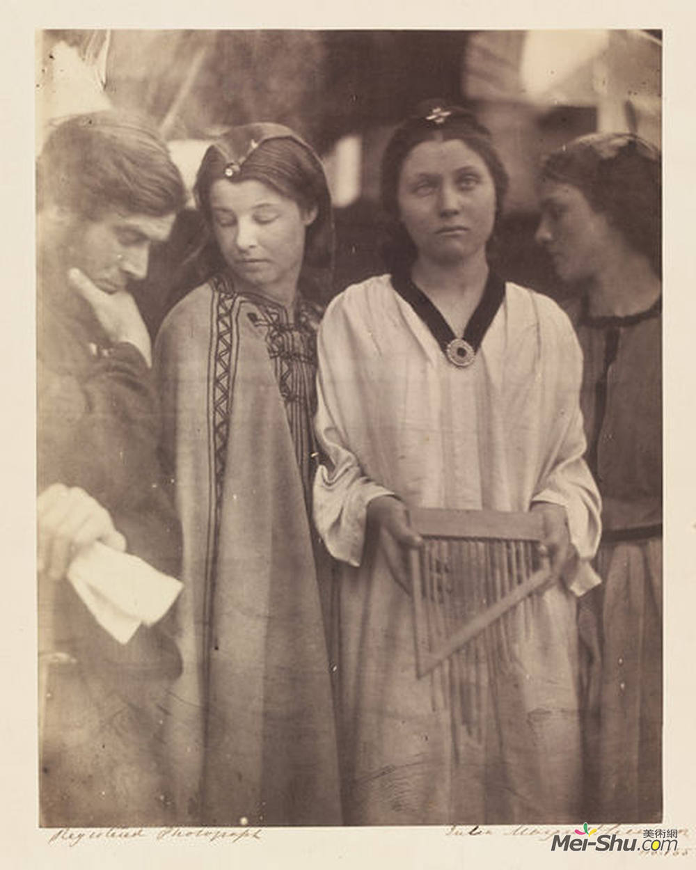 玛格丽特·卡梅隆(Julia Margaret Cameron)高清作品《圣塞西莉亚，以拉斐尔的风格》
