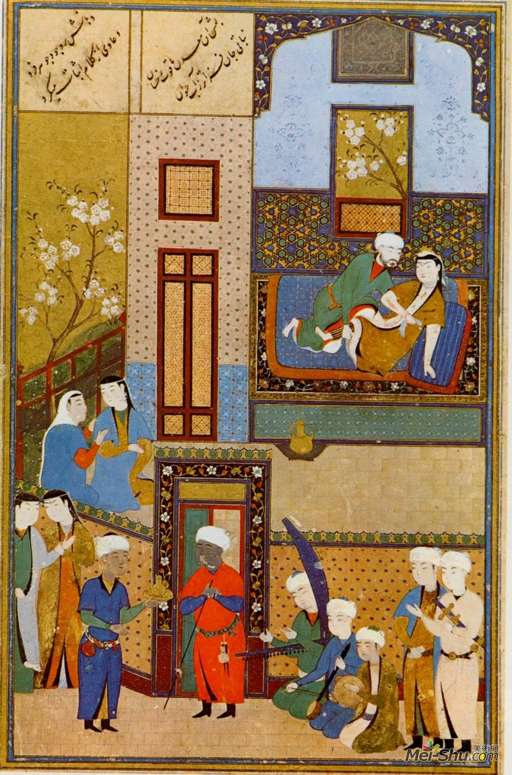 白扎德(Kamal ud-Din Behzad)高清作品《Mihr and Mushtari Marriage》