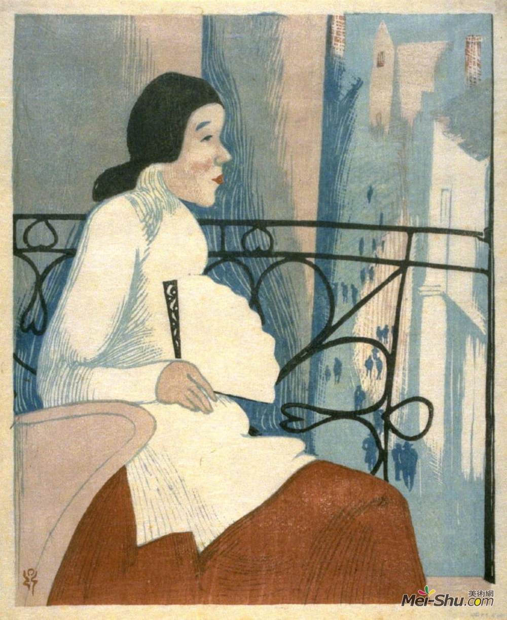山本鼎(Kanae Yamamoto)高清作品《中国淑女》