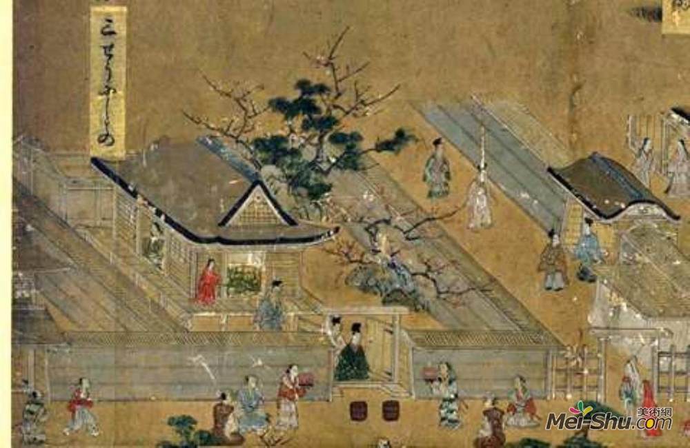 狩野元信(Kanō Motonobu)高清作品《洛中洛外図屏風》