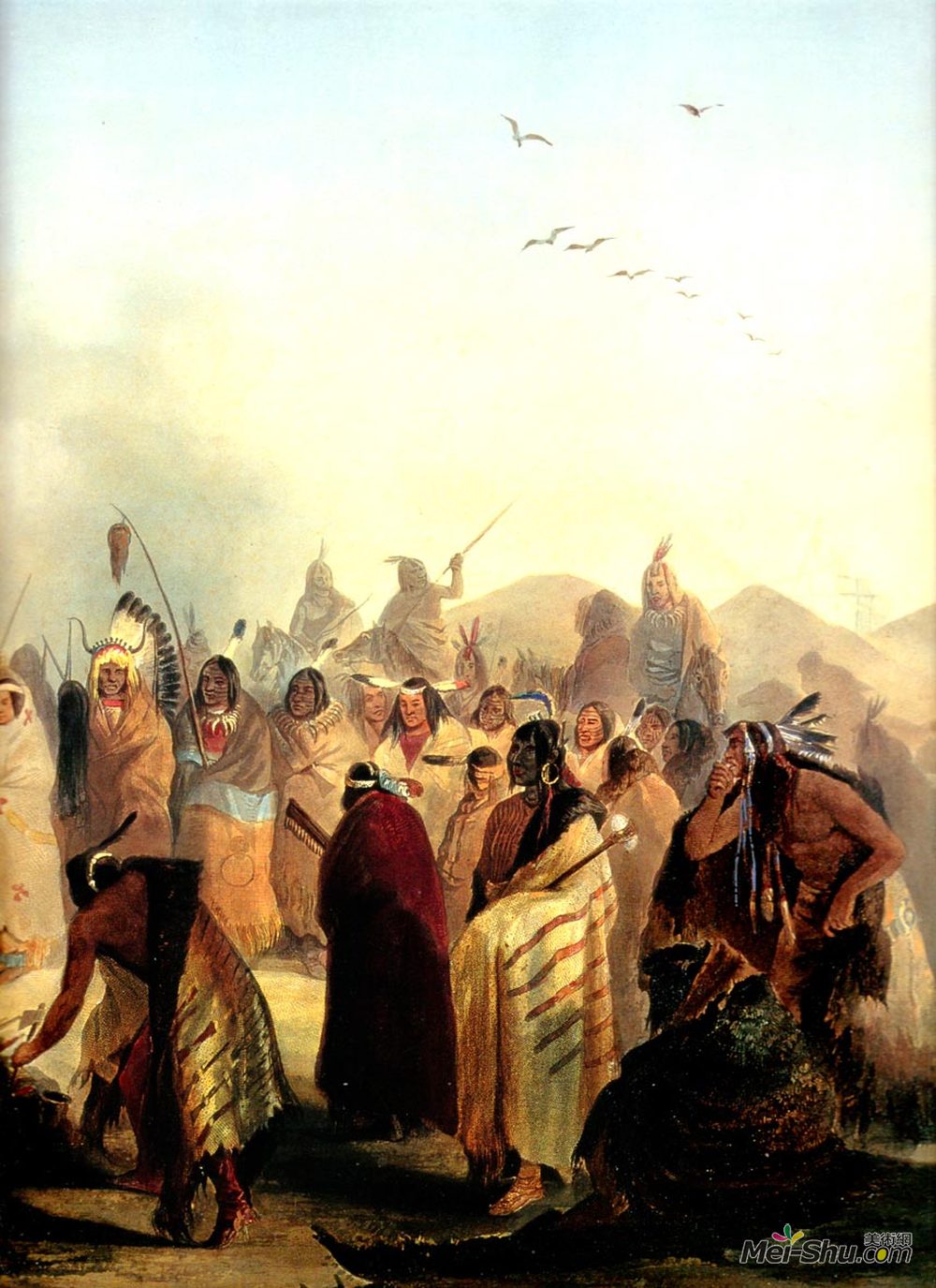 卡尔博德默(Karl Bodmer)高清作品《小人物头皮舞》