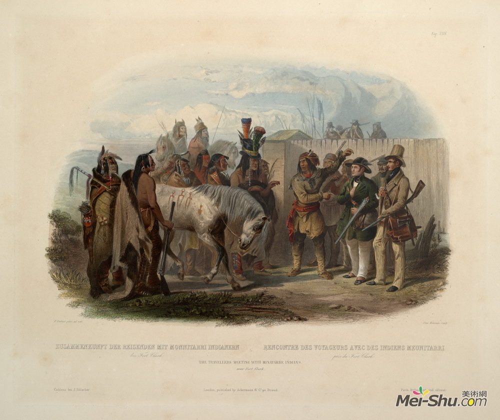 艺术家:卡尔博德默 年代:1843;美国 风格:浪漫主义 类型:风俗画 介质