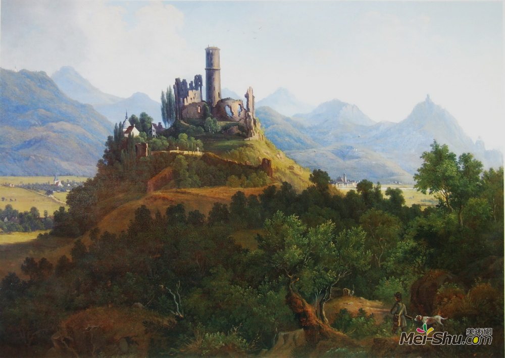 卡尔博德默(Karl Bodmer)高清作品《哥德堡与七大山观》