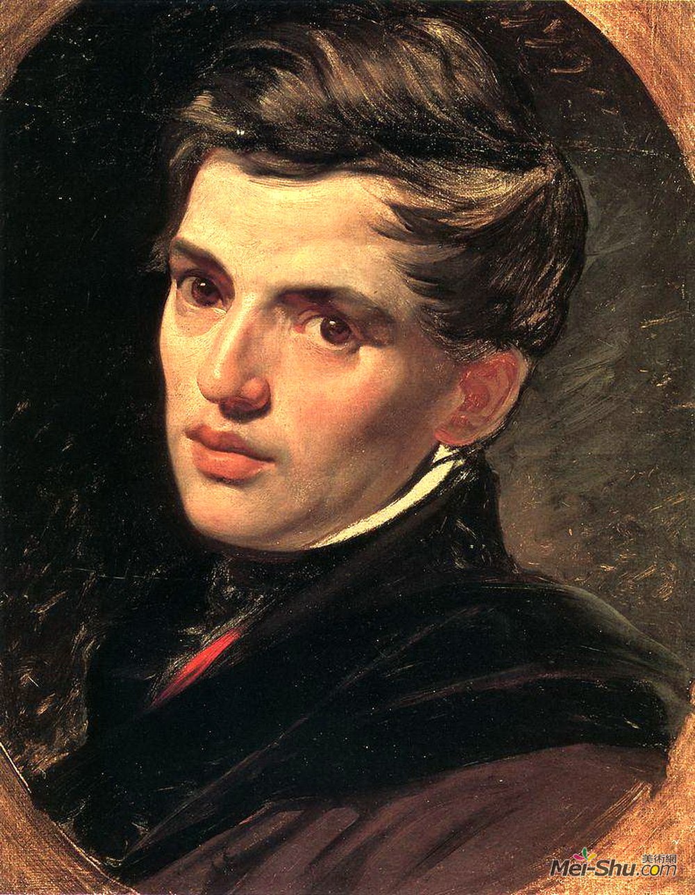 卡尔·布留洛夫(Karl Bryullov)高清作品《Portrait of Alexander Bruloff》
