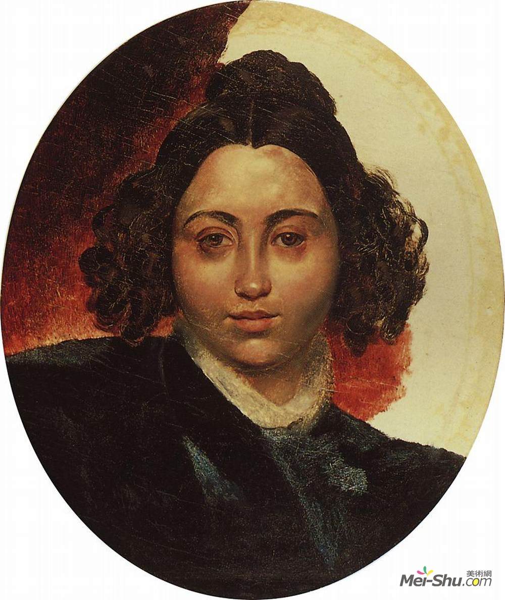 卡尔·布留洛夫(Karl Bryullov)高清作品《女男爵画像》