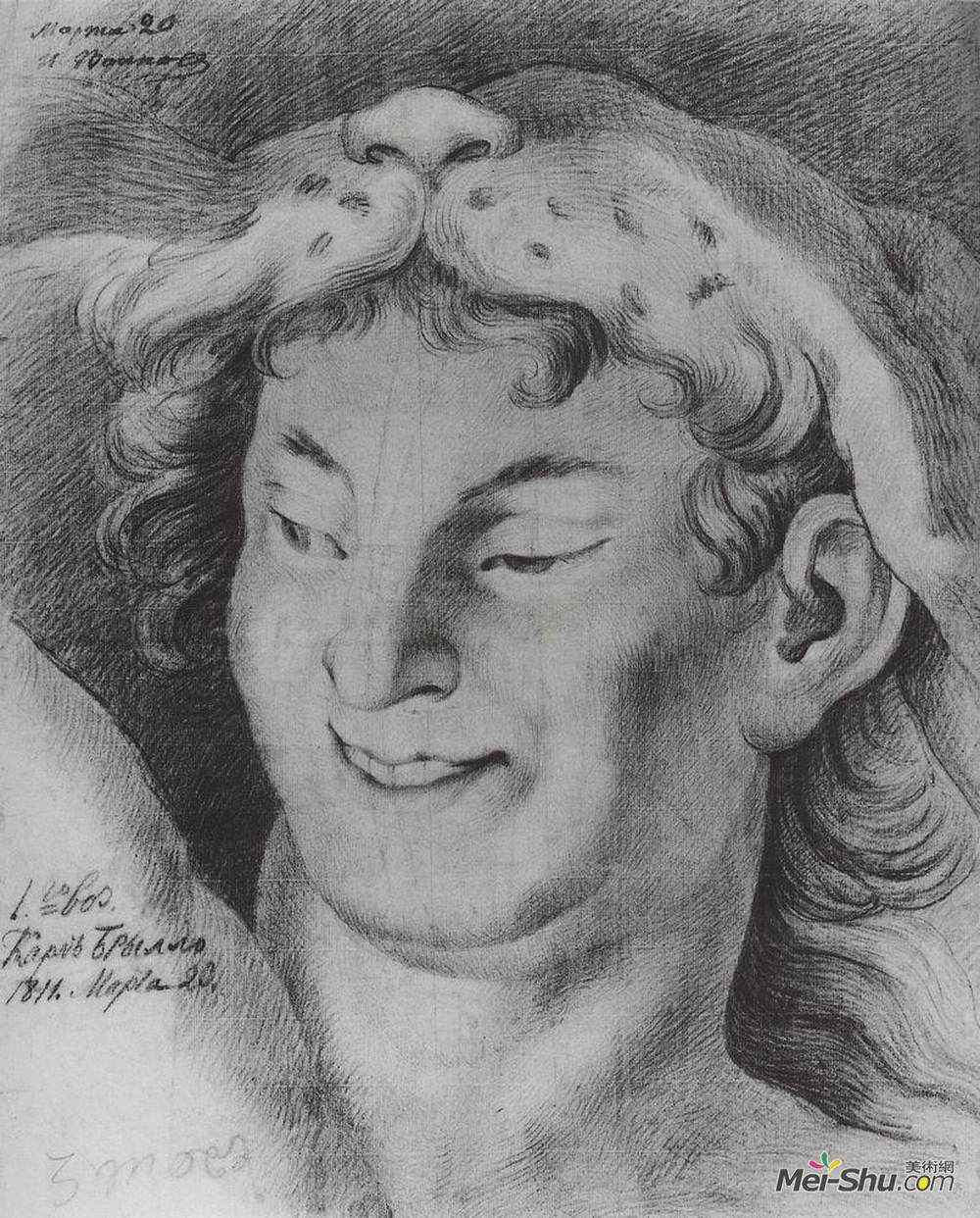 卡尔·布留洛夫(Karl Bryullov)高清作品《巴克斯之首》