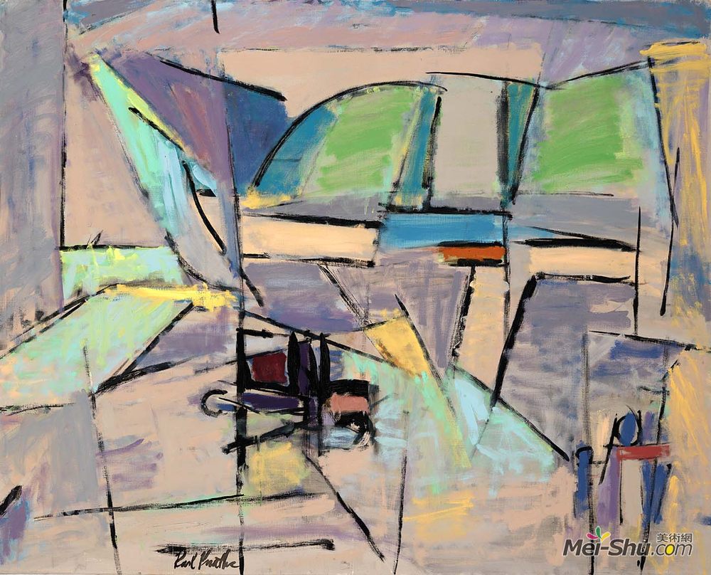 卡尔纳特斯(Karl Knaths)高清作品《水谷》