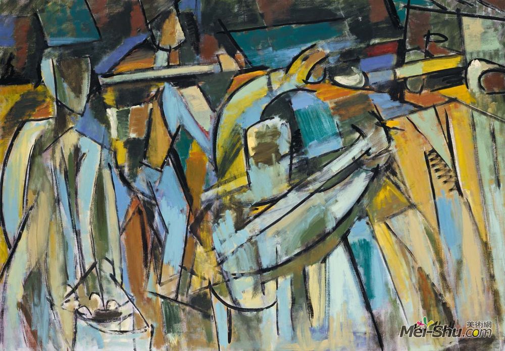 卡尔纳特斯(Karl Knaths)高清作品《蛤蜊挖掘机》