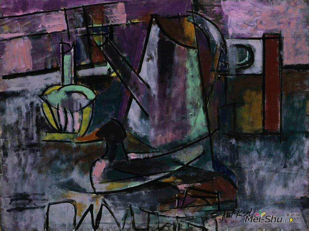 卡尔纳特斯(Karl Knaths)高清作品《瓶子》