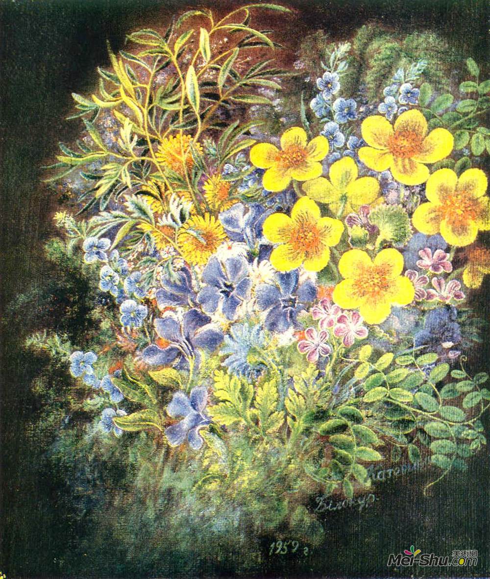 卡特尼亚比洛克(Kateryna Bilokur)高清作品《花》