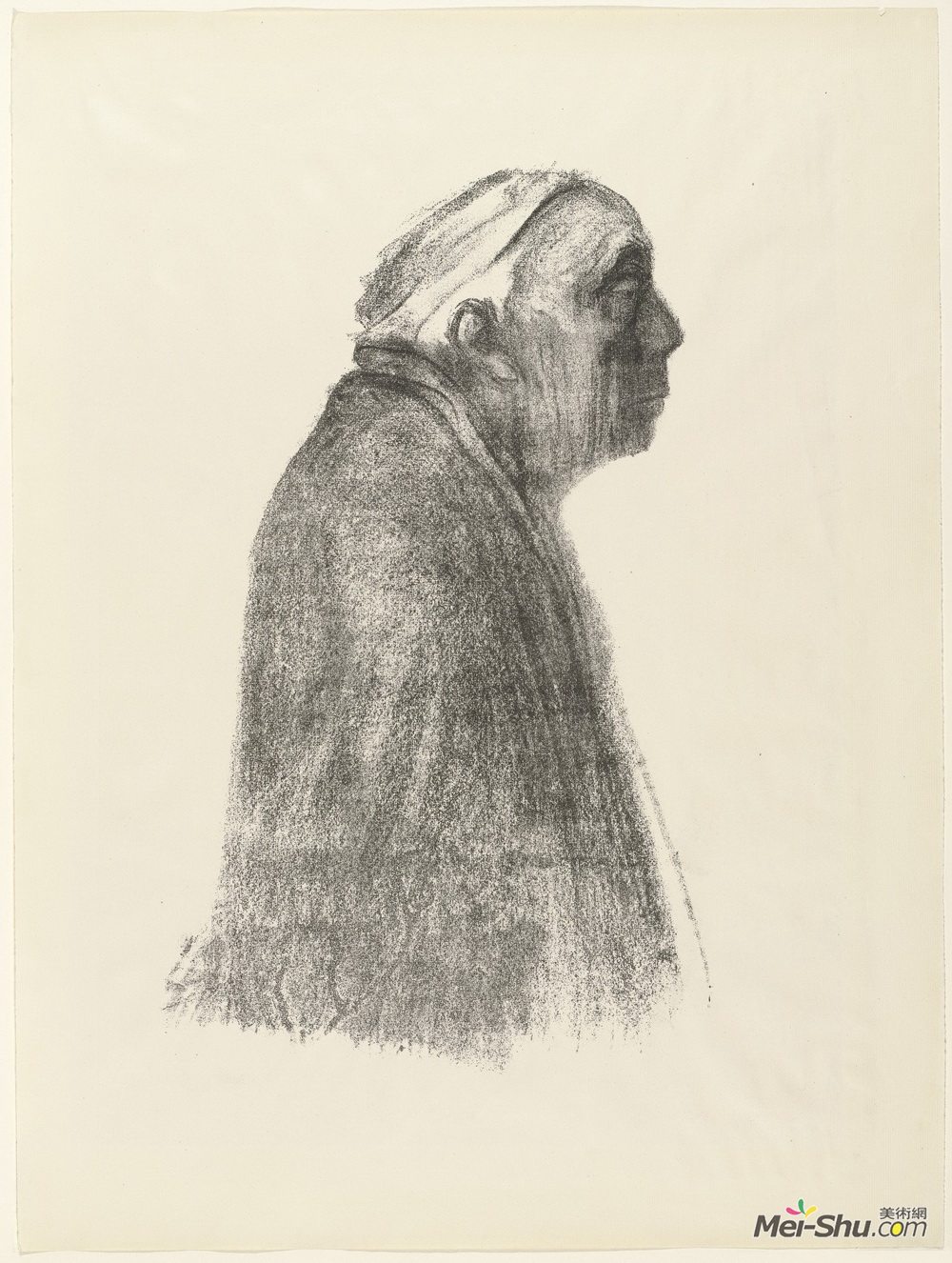 凯绥·珂勒惠支(Kathe Kollwitz)高清作品《右向右的自画像》