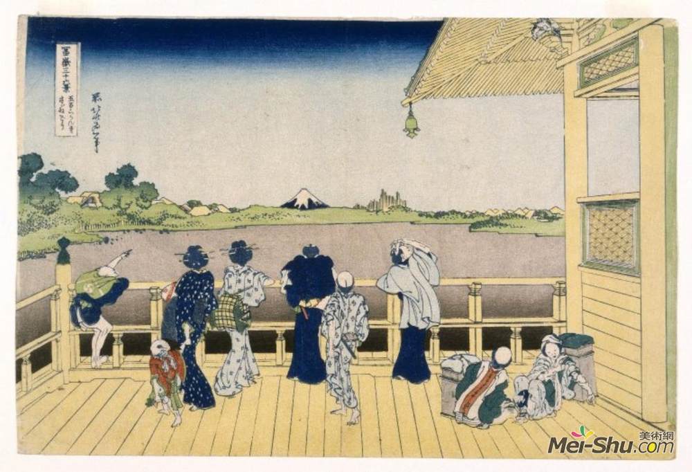 葛饰北斋(Katsushika Hokusai)高清作品《Fuji from the Platform of Sasayedo》