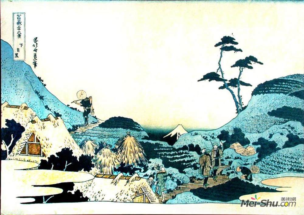 葛饰北斋(Katsushika Hokusai)高清作品《两个隼的风景》