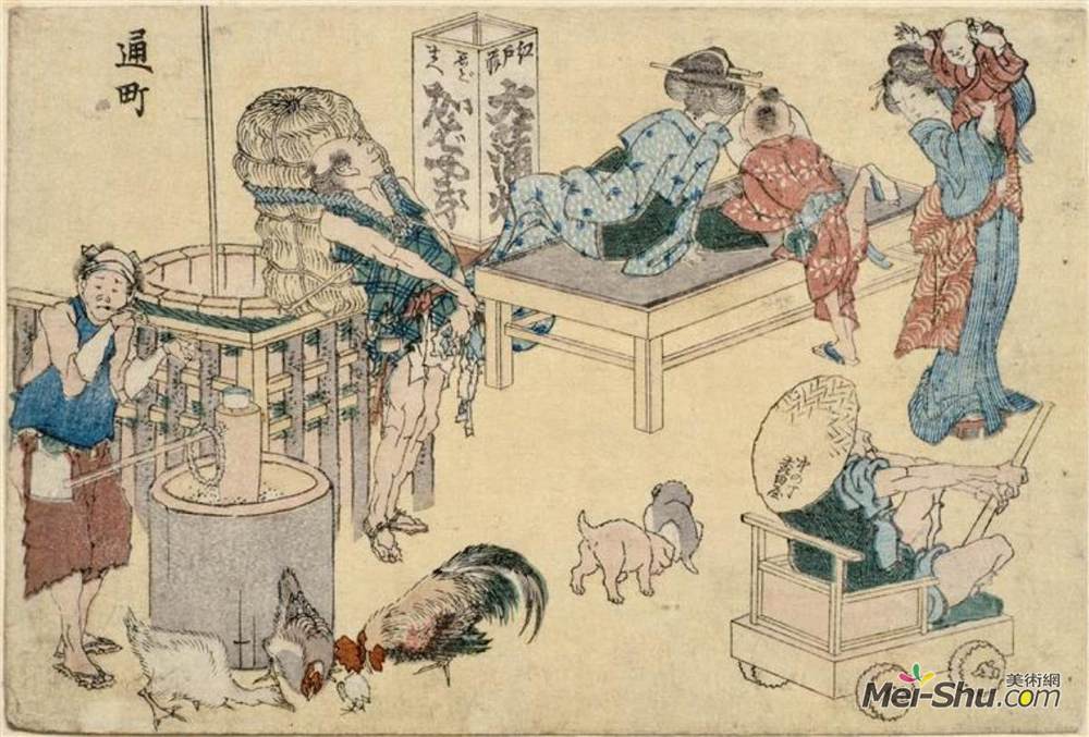 葛饰北斋(Katsushika Hokusai)高清作品《新街景》