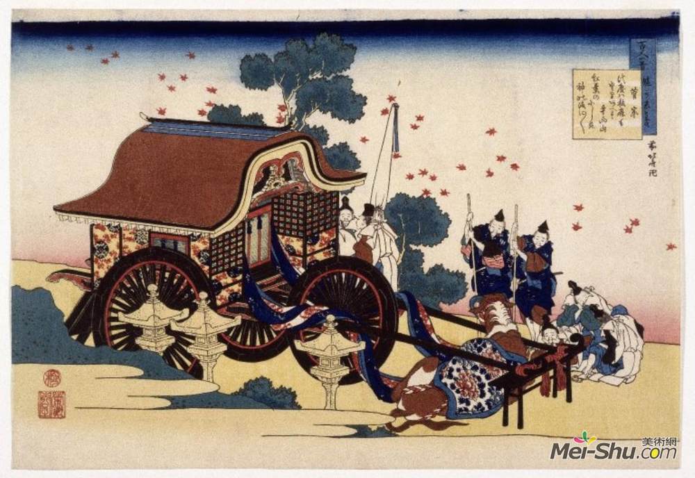 葛饰北斋(Katsushika Hokusai)高清作品《牛车》