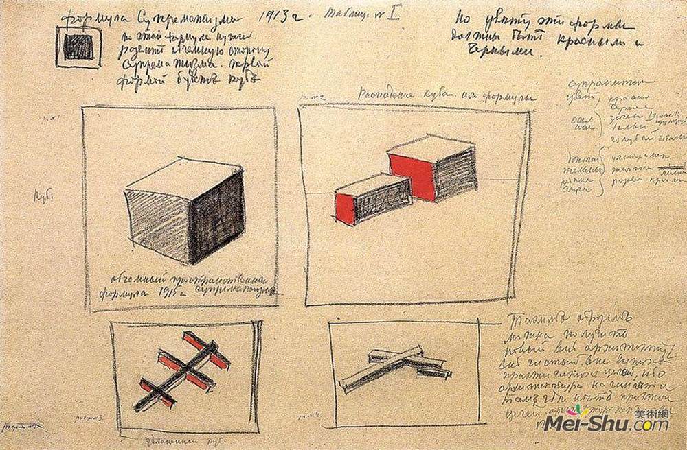 卡西米尔·马列维奇(Kazimir Malevich)高清作品《至上主义公式》