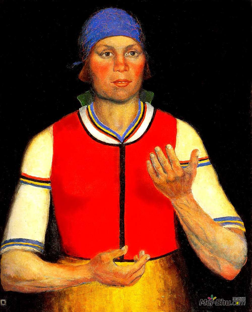 卡西米尔·马列维奇(Kazimir Malevich)高清作品《工人》