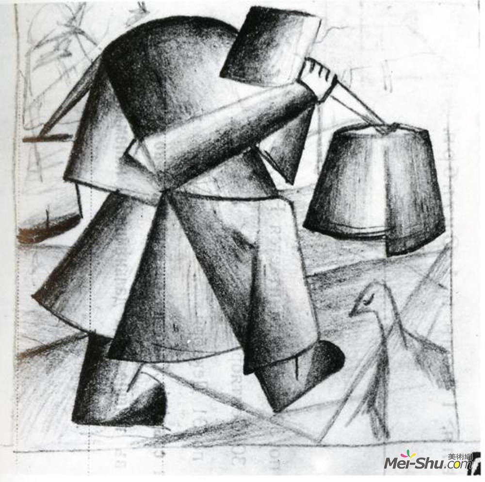 卡西米尔·马列维奇(Kazimir Malevich)高清作品《建造者画像》