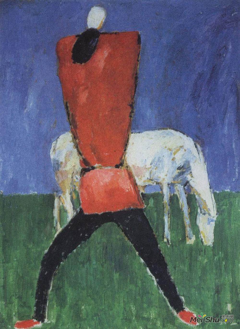 卡西米尔·马列维奇(Kazimir Malevich)高清作品《有马的人》
