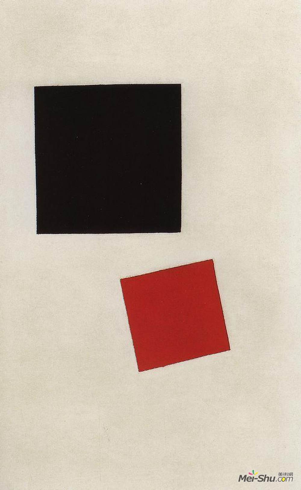 卡西米尔·马列维奇(Kazimir Malevich)高清作品《黑色广场和红场》