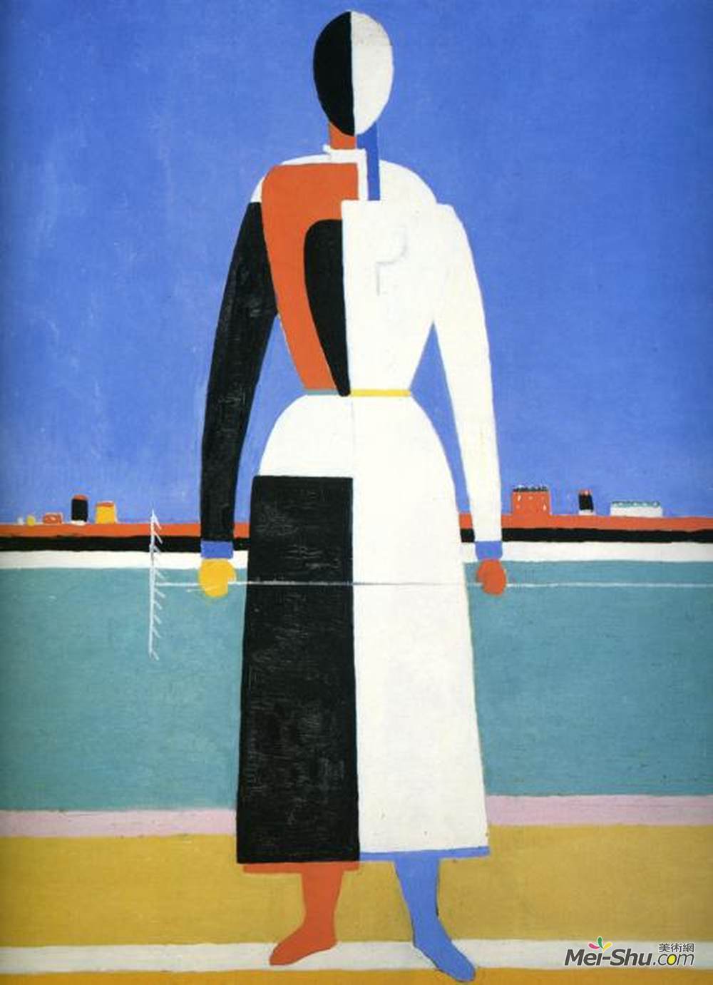 卡西米尔·马列维奇(Kazimir Malevich)高清作品《搂搂搂抱的女人》