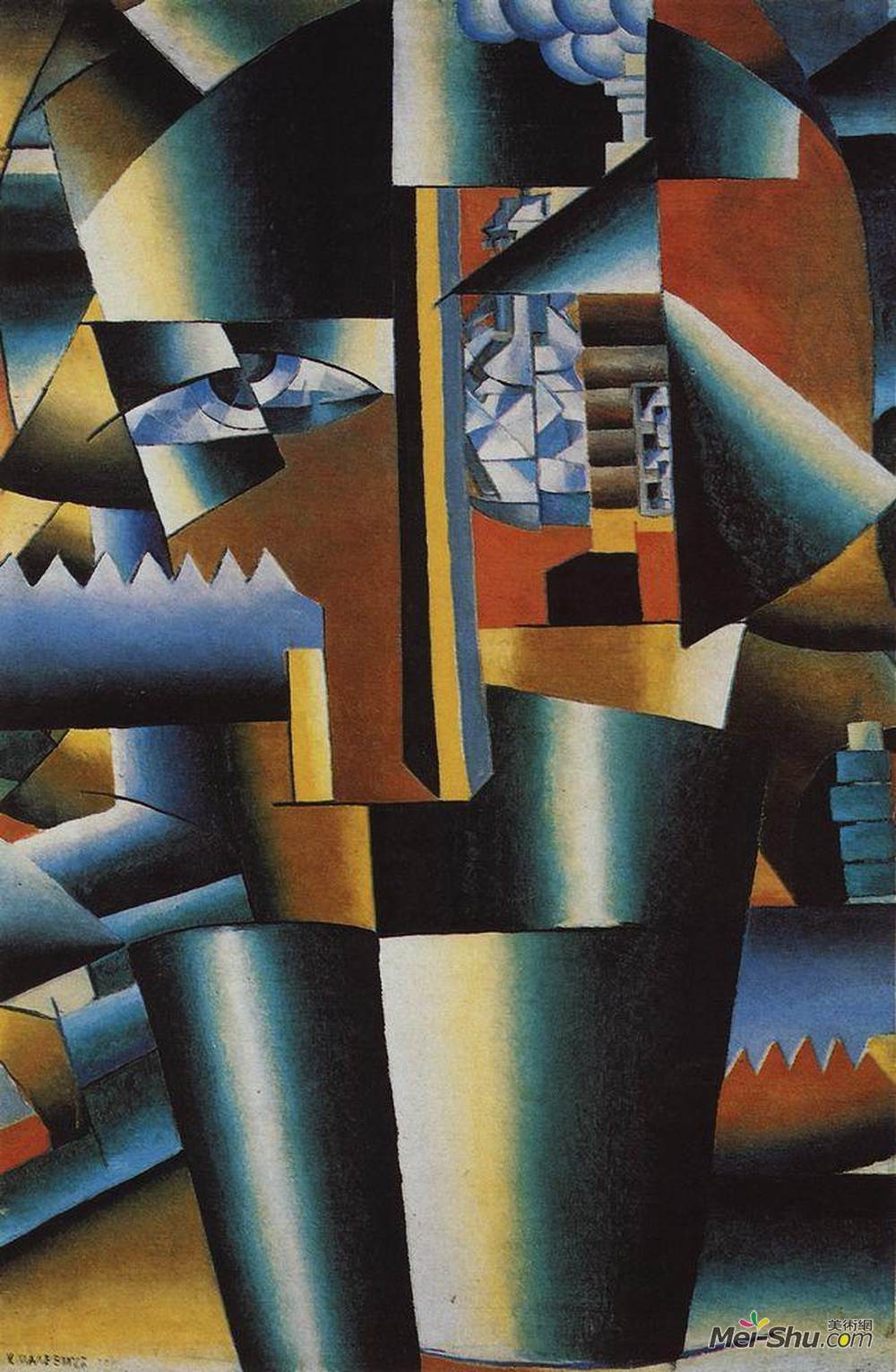 卡西米尔·马列维奇(Kazimir Malevich)高清作品《伊万克伦的肖像》
