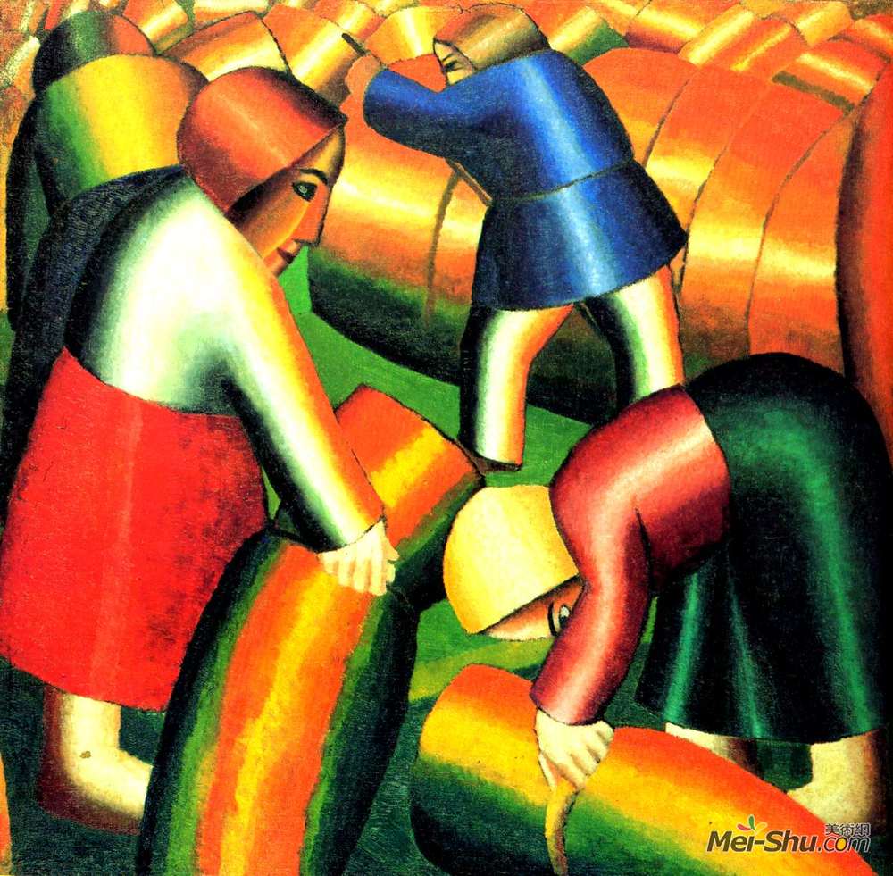 卡西米尔·马列维奇(Kazimir Malevich)高清作品《收割》