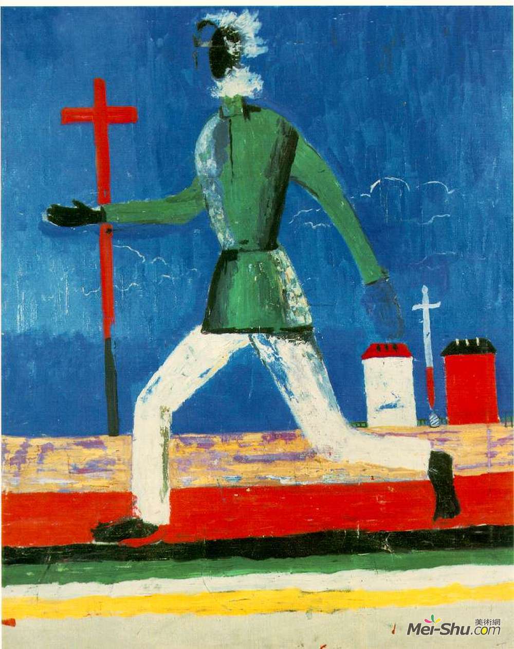 卡西米尔·马列维奇(Kazimir Malevich)高清作品《跑步人》