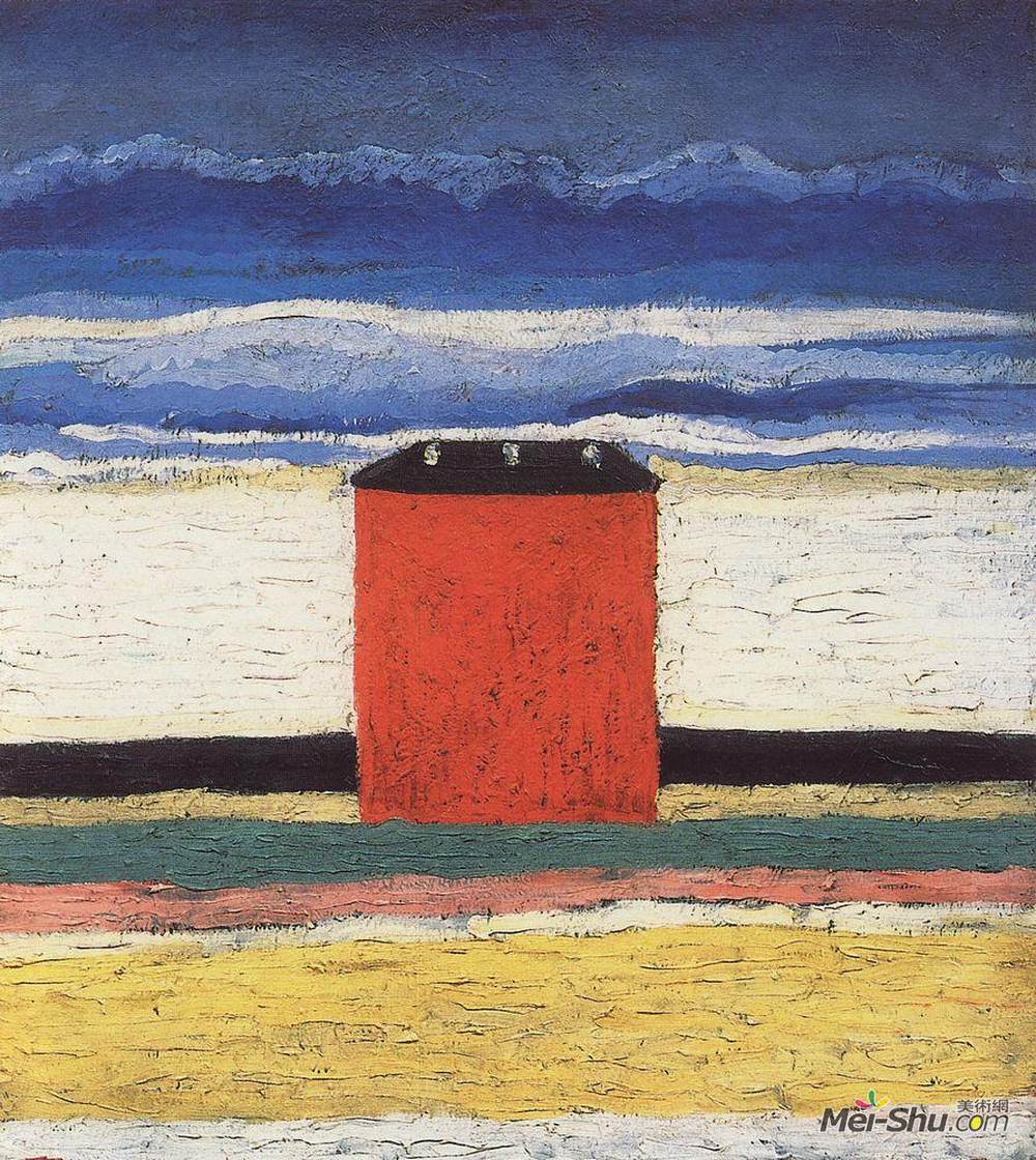 卡西米尔·马列维奇(Kazimir Malevich)高清作品《红房子》