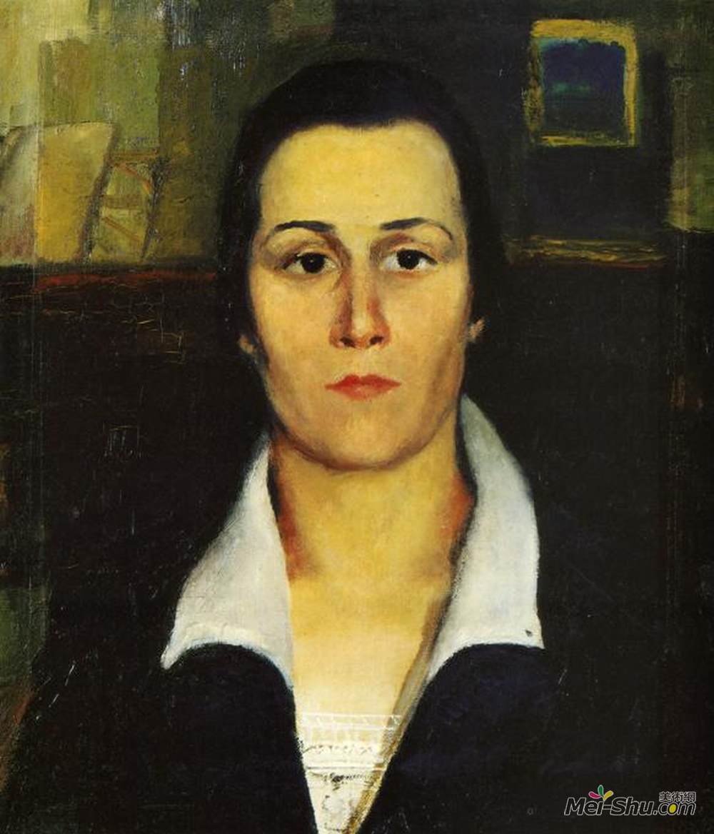 卡西米尔·马列维奇(Kazimir Malevich)高清作品《女性肖像》