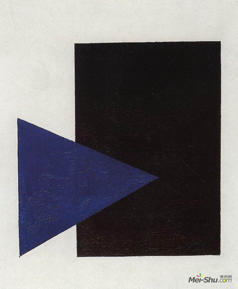 蓝色三角形和黑色正方形的至上主义卡西米尔马列维奇kazimirmalevich