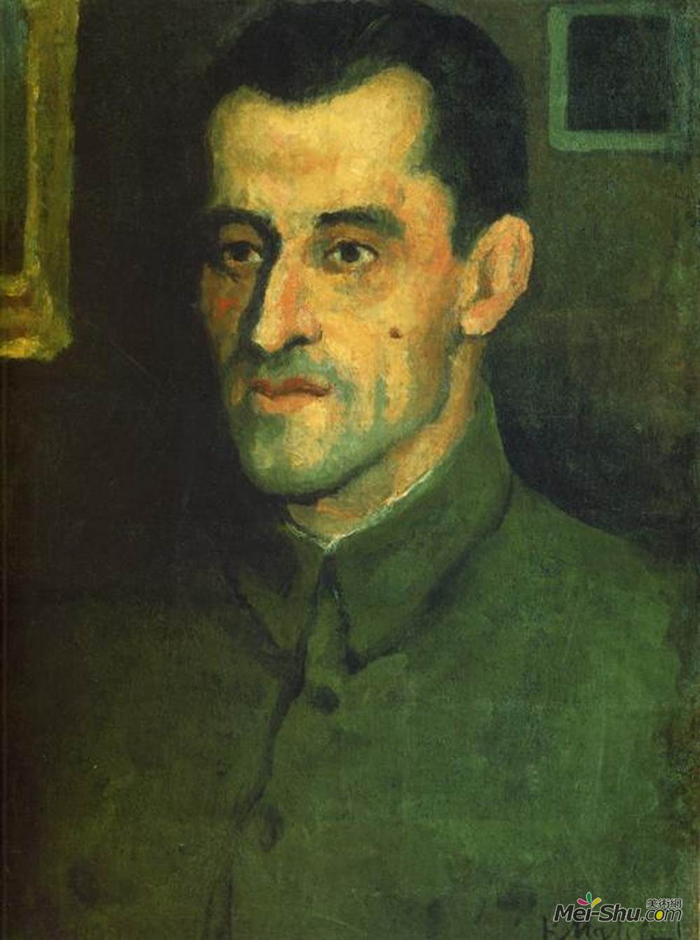 卡西米尔·马列维奇(Kazimir Malevich)高清作品《Portrait of V.A.Pavlov》