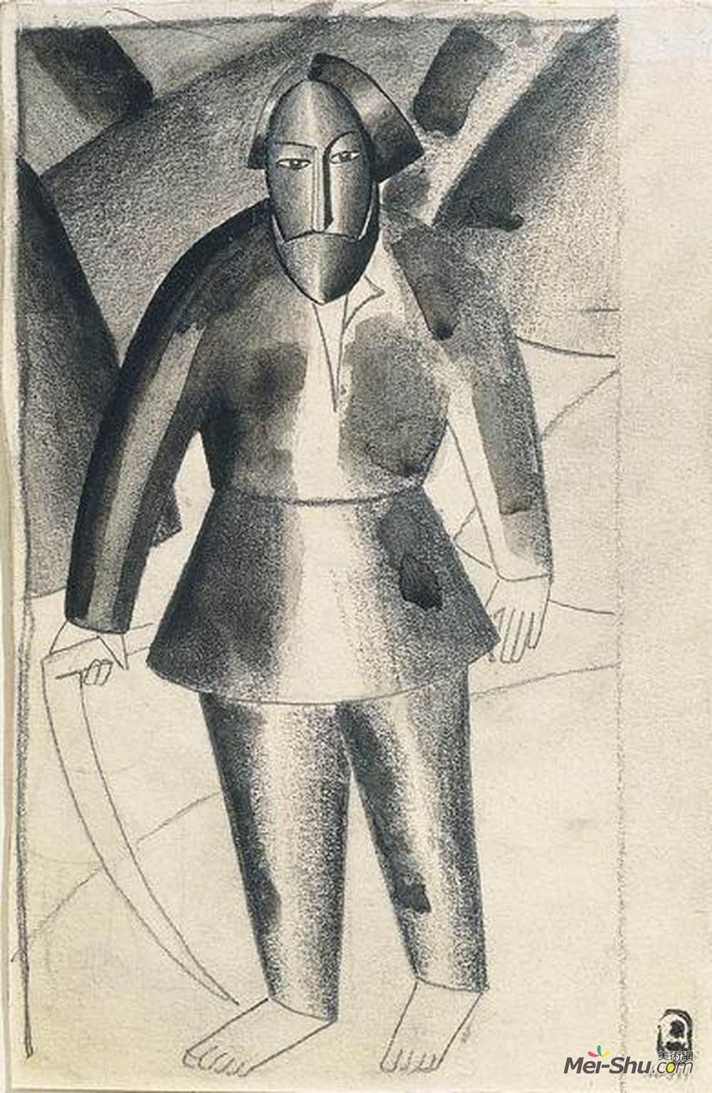 卡西米尔·马列维奇(Kazimir Malevich)高清作品《割草机》